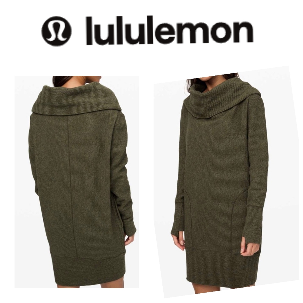 lululemon athletica Green Cowl Neck Sweater